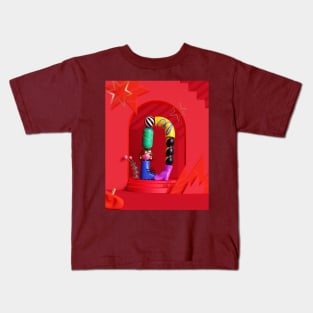 3D Character "D" Kids T-Shirt